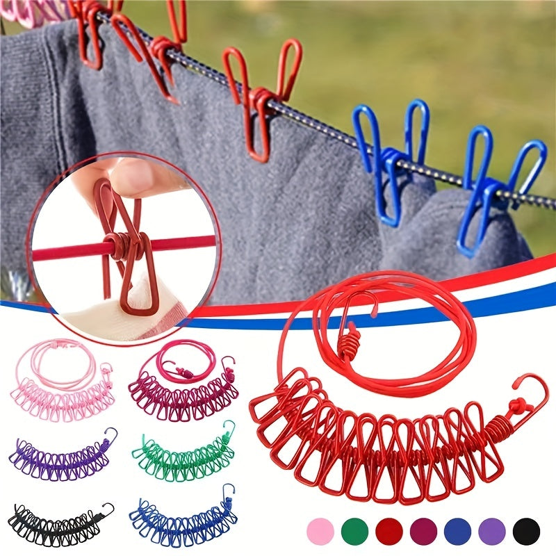 12 Clothespins Clothesline for Balcony Yard Home