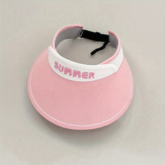 Kids Wide Brim Embroidered Sun Hat w/ Sunglasses for Summer
