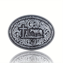 Praying Cross Cowboy Belt Buckle
