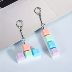 Adult Keyboard Keychain Relaxation Toy Multicolor Novelty Gift for Halloween
