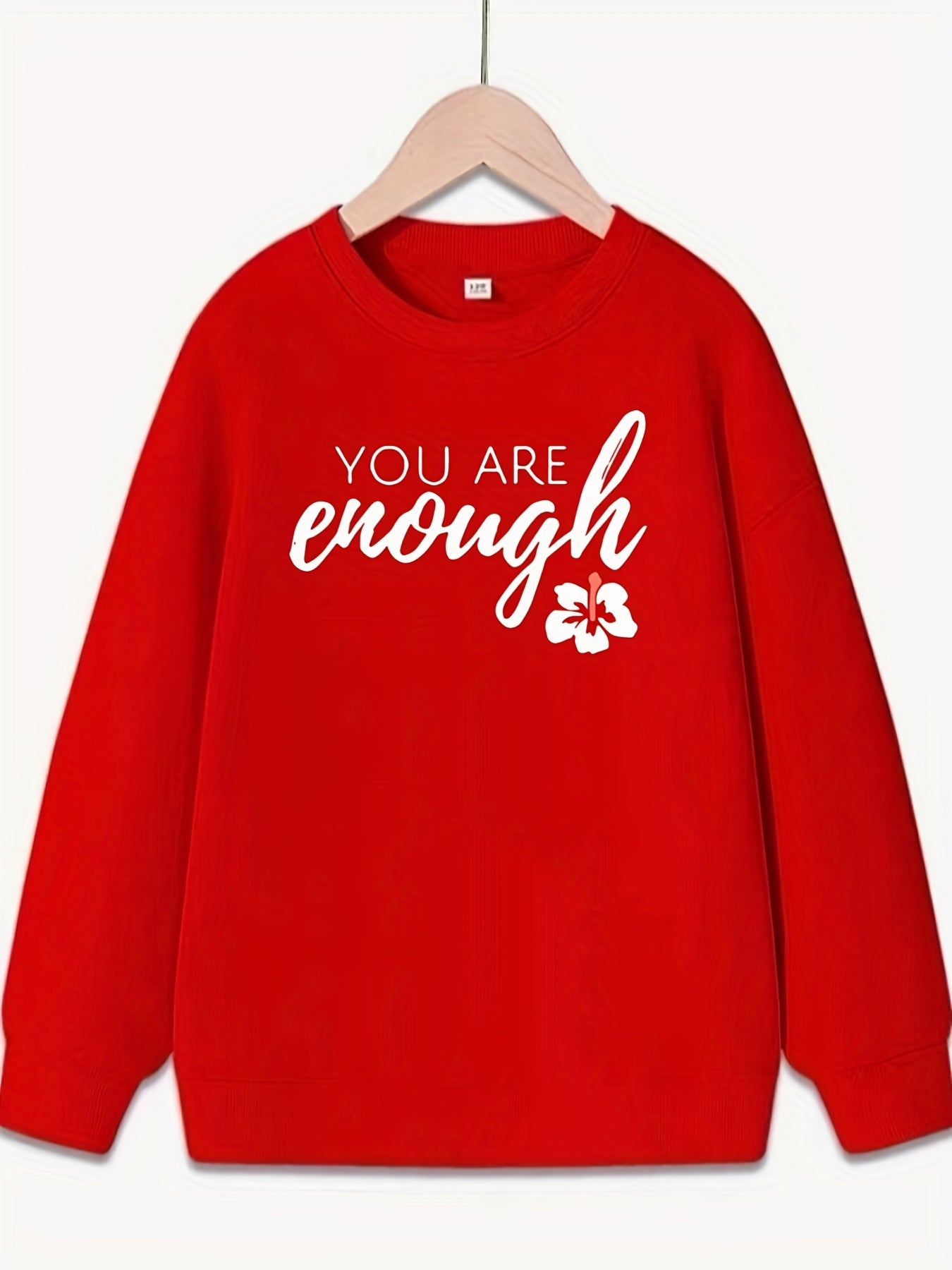 Girls Round Neck Sweatshirt Long Sleeve Top Pullovers