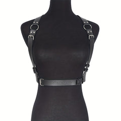 Punk Rivet PU Leather Belt Chest Harness Women Gothic Body Waistband