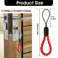 6pcs Adjustable Finger Wrist Strap Short Rope Colorful Nylon Strap