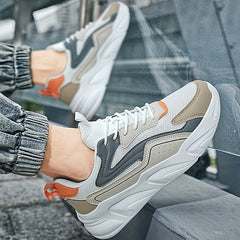 Men's Lace-up Mesh Chunky Sneakers Athletic Shoes