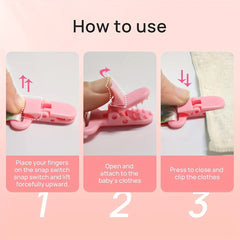 4pcs Baby Pacifier Holder Clips Fits Most Pacifiers