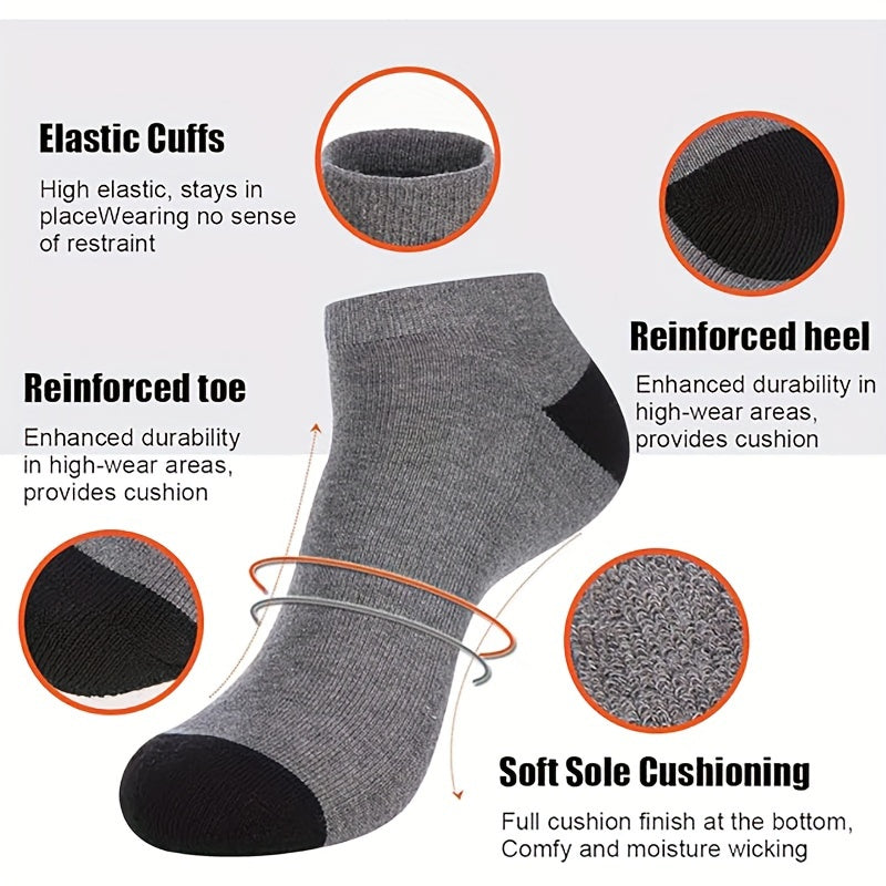 Men's Sport Ankle Socks Sweat-absorbing Breathable for Basketball