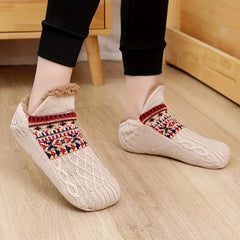 Men's Fluffy Slouch Winter Warm Plush Non Slip Grip Soft Comfy Slippers Socks