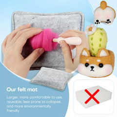 8pcs Wool Needle Felting Kit For Beginners DIY Art Craft Package