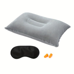 Flocking Inflatable Pillow for Camping Travel