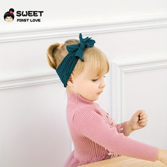 3pcs Bow Soft Nylon Elastic Headbands Hair Accessories for Baby Girls
