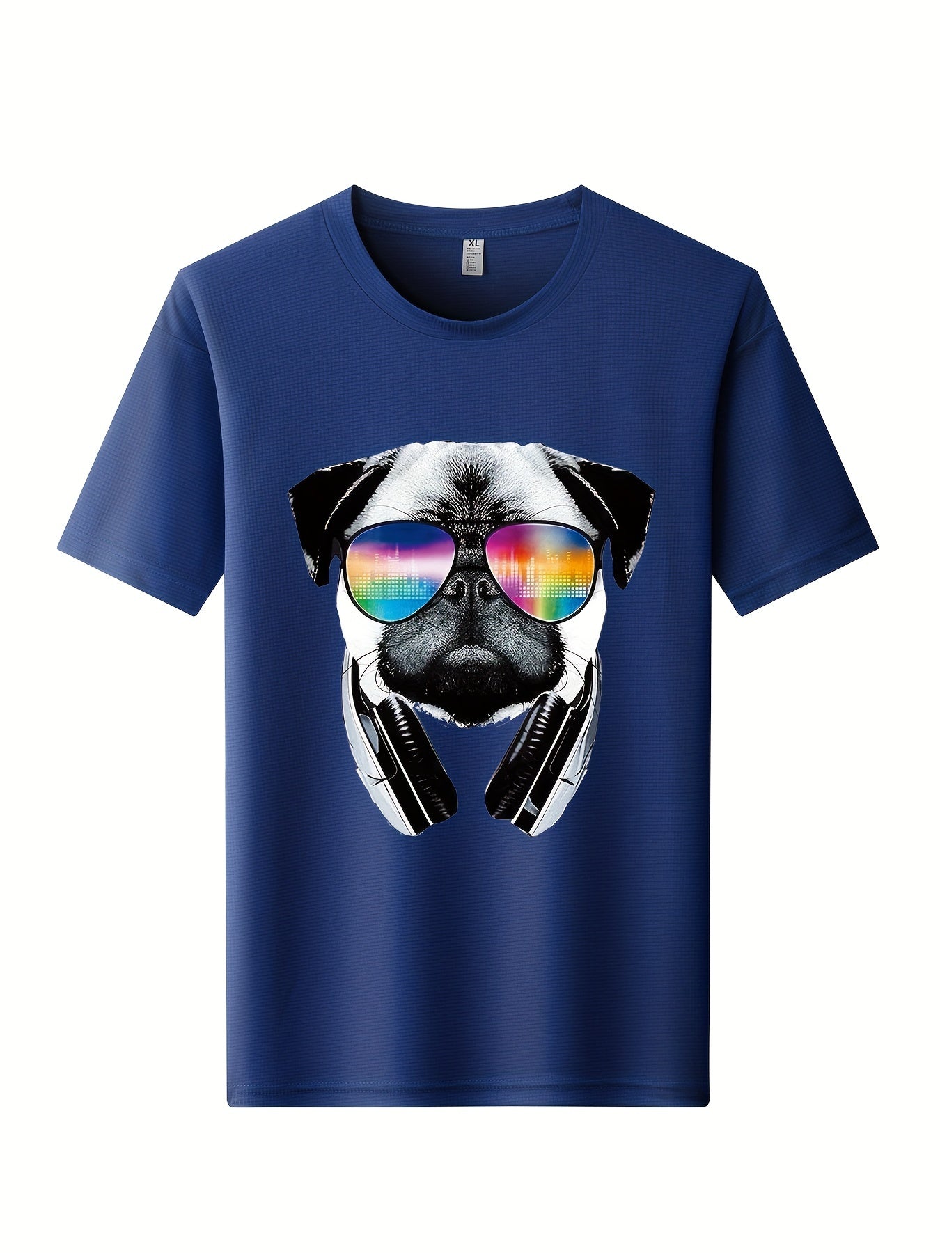 Skeleton Motorcycle Print Men's Graphic Crew Neck Active T shirt