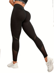 Hourglass Contrast Mesh High Waist Leggings