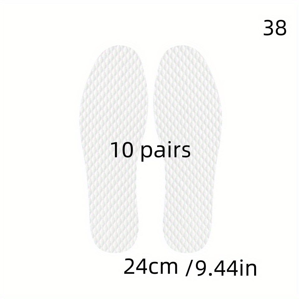 10 Pairs Disposable Wood Pulp Insoles for Men
