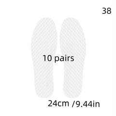 10 Pairs Disposable Wood Pulp Insoles for Men
