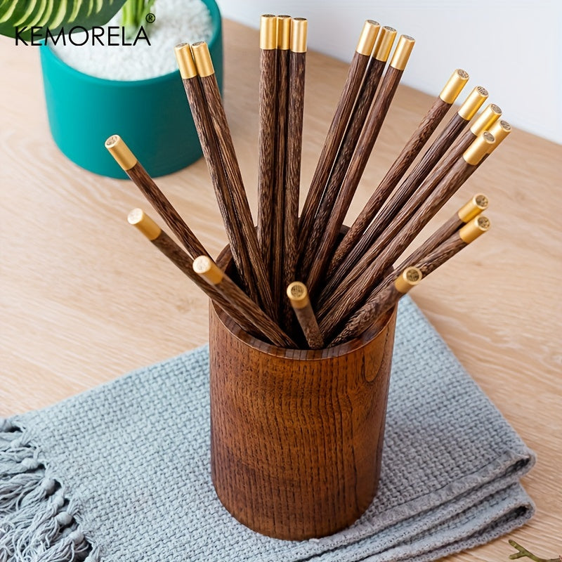 Wooden Kitchen Utensil Holder with Chopsticks Cage and Pen Holders