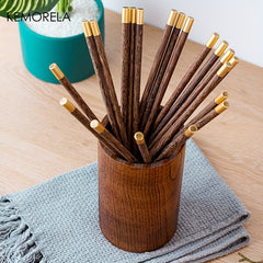 Wooden Kitchen Utensil Holder with Chopsticks Cage and Pen Holders