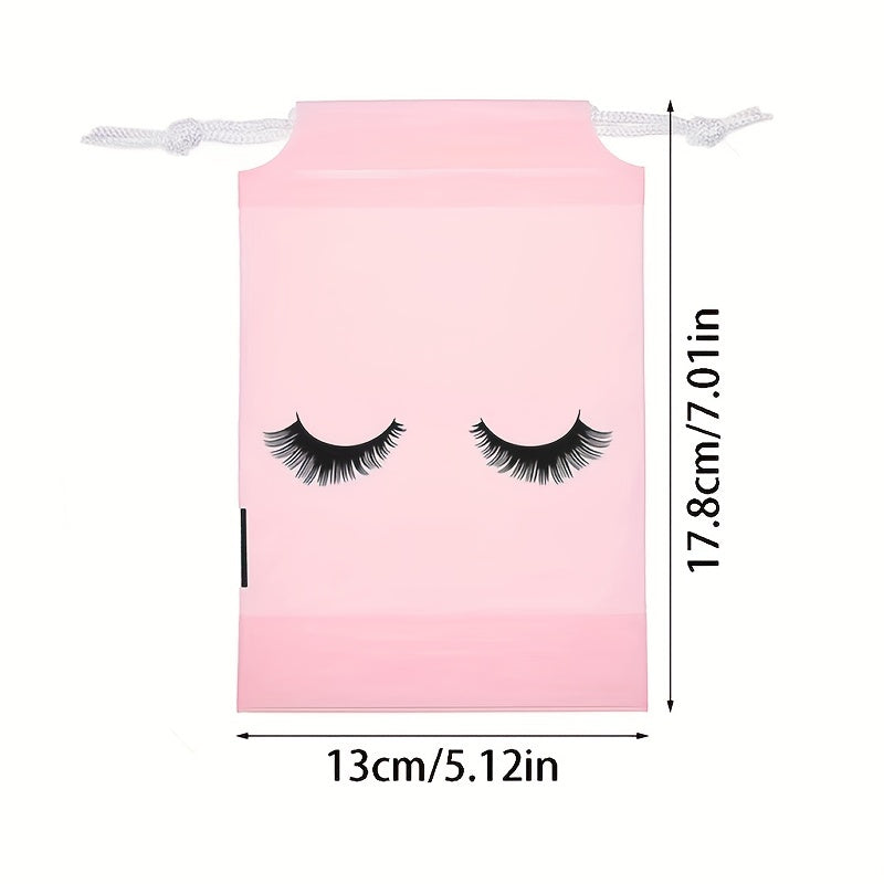 50pcs Reusable Eyelash Aftercare Bags with Drawstring