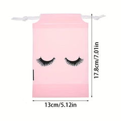 50pcs Reusable Eyelash Aftercare Bags with Drawstring