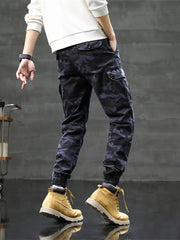 Men's Camo Cargo Pants w/ Pockets for Spring & Fall