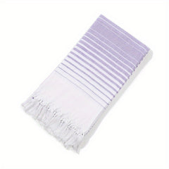 Quick Drying Stripe Beach Towel Soft Absorbent Sand Proof Outdoor Travel