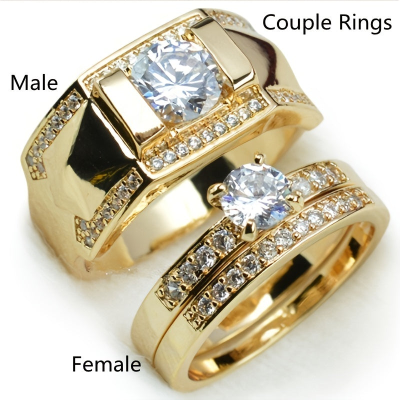 Classic Couple Ring European And American Party Engagement Wedding Jewelry