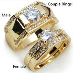 Classic Couple Ring European And American Party Engagement Wedding Jewelry
