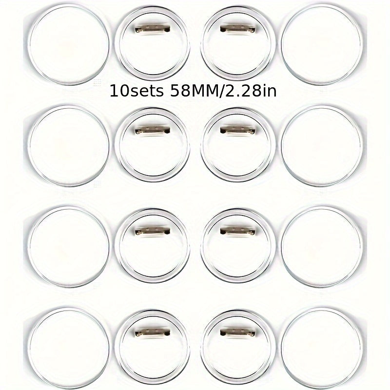 Acrylic Buttons Badges Transparent Pins DIY Crafts Set