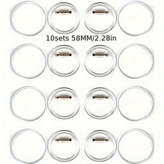Acrylic Buttons Badges Transparent Pins DIY Crafts Set