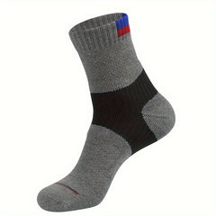 Men's Mid Crew Sport Socks Non Slip Shock Absorption Athletic Socks
