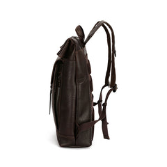 Men Leather Backpack Cow Leather Business Bag Waterproof