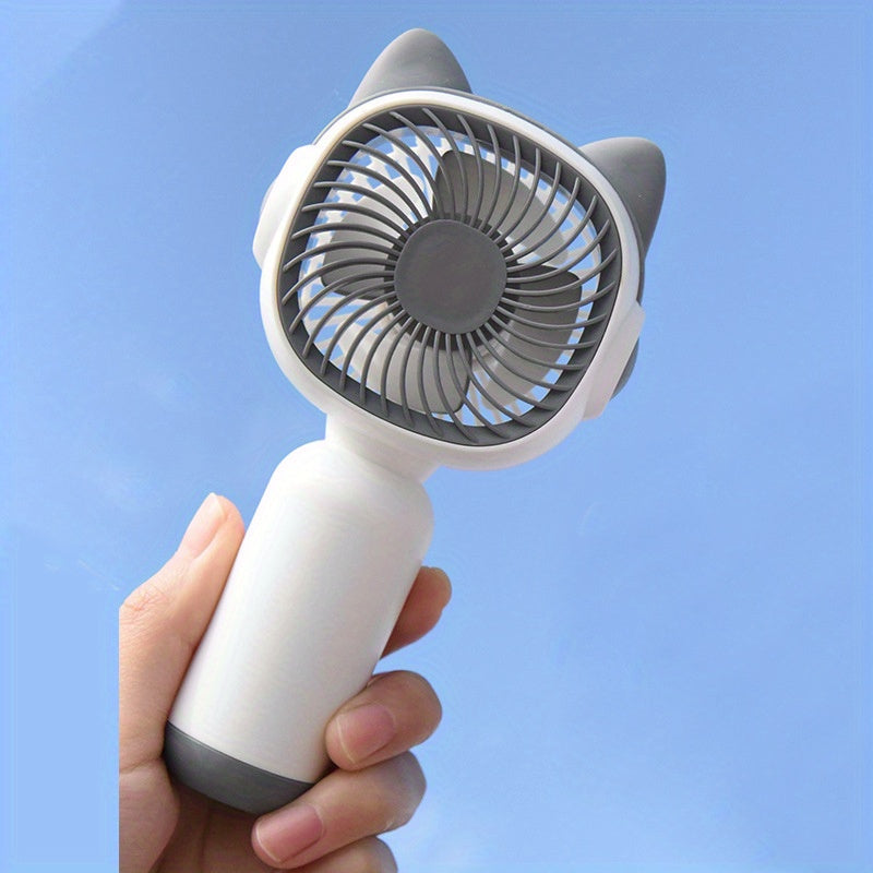 Cartoon Handheld Fan USB Rechargeable Portable Pocket Fan