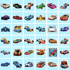 50pcs Racing Car Stickers Waterproof Vinyl Decals Laptop Skateboard Phone Water