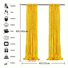 Golden Sequined Mesh Banner Party Supplies
