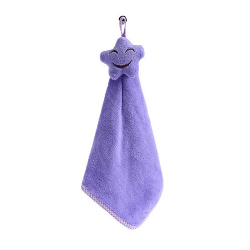 1pc Happy Face Hand Wipe Towel Outdoor Camp Kitchen Absorbent Small Rag