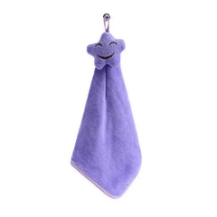 1pc Happy Face Hand Wipe Towel Outdoor Camp Kitchen Absorbent Small Rag