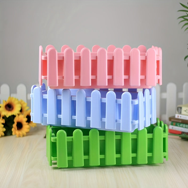 Rectangular Fence Flower Pots for Balcony, Pastoral Design
