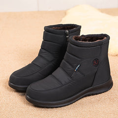 Plush Lined Snow Boots Waterproof Anti Slip Flat Warm Shoes