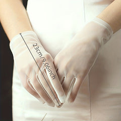 Mesh Short Gloves Thin Mesh Gloves Wedding Prom Women's Accessories