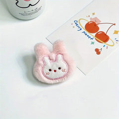 2pcs Cartoon Rabbit Bear Plush Brooches Bag Decoration DIY Clothing