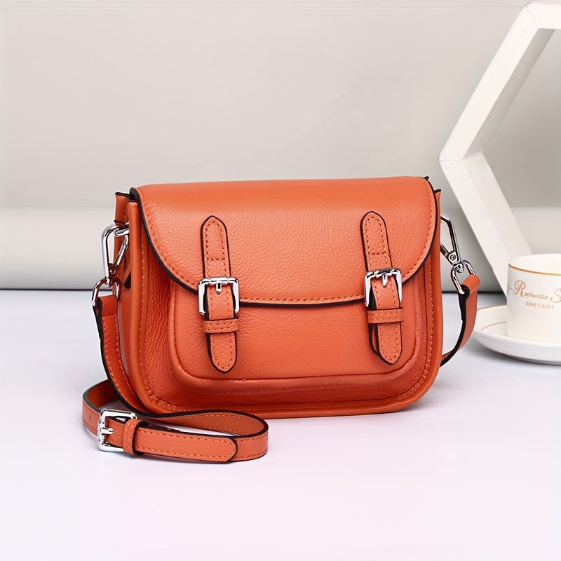 Women's Leather Crossbody Bag Large Capacity Shoulder Handbag with Strap