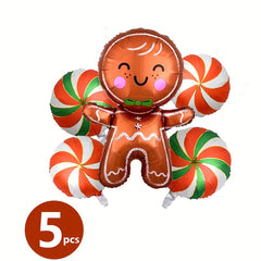 Gingerbread Man Balloon Set for Holiday Party Decor