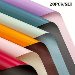 20pcs Flowers Wrapping Paper Double Sided Bouquet Floral Wrapping Paper