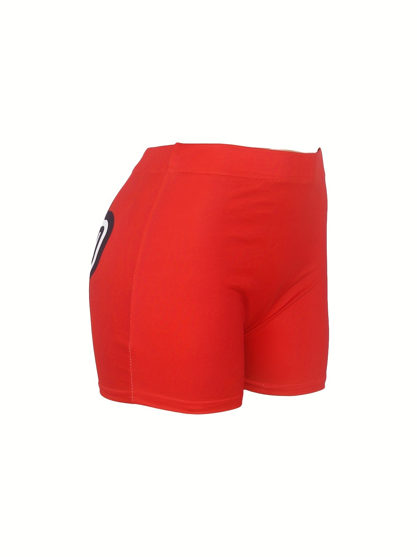 Letter Print Skinny Shorts Casual Shorts for Spring & Summer