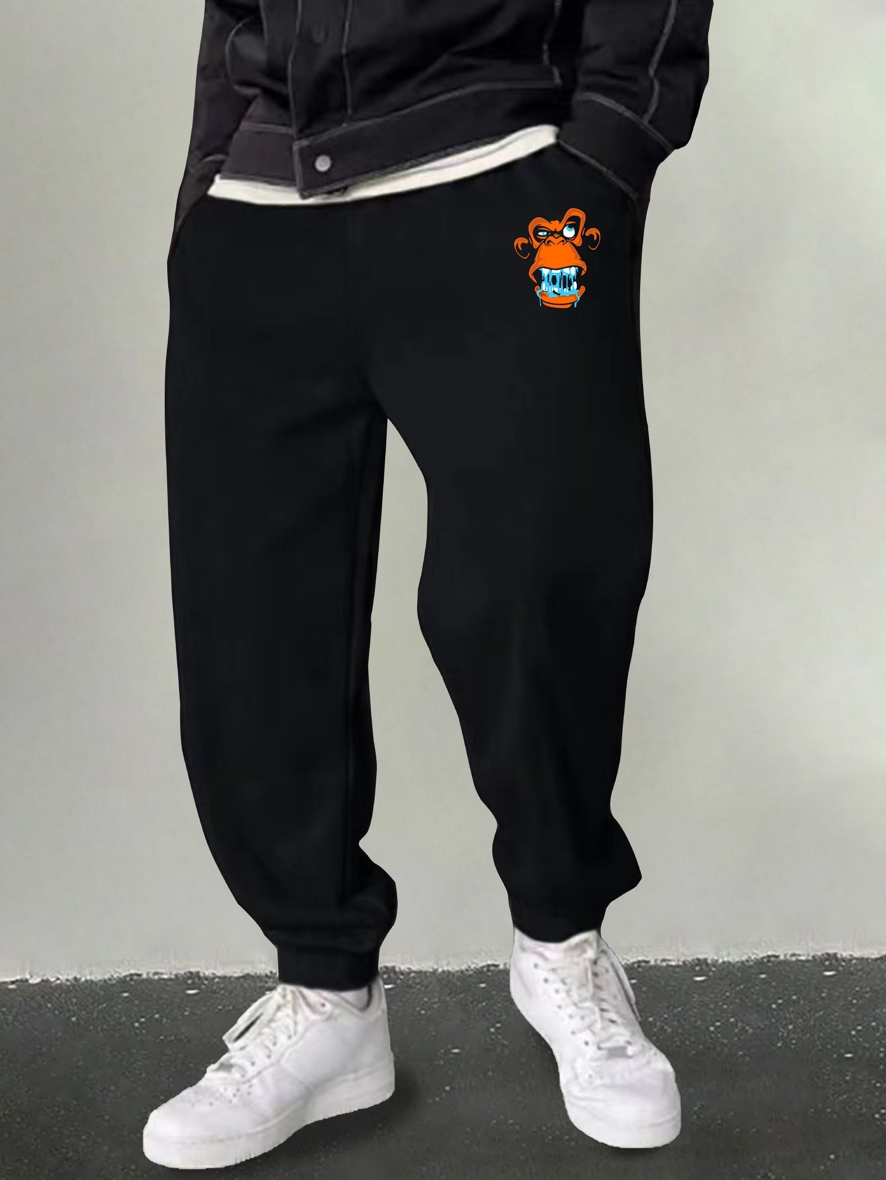 Men's Monkey Print Joggers Sweatpants Outdoor