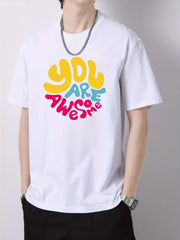 Men's Slim Fit Print T-shirt for Spring Summer Holiday