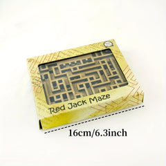 Wooden Double Sided Ball Maze Brain Teaser Toy