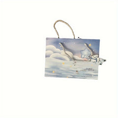 Cartoon Astronaut Planet Gift Bag for Kids Birthday, Horizontal Design