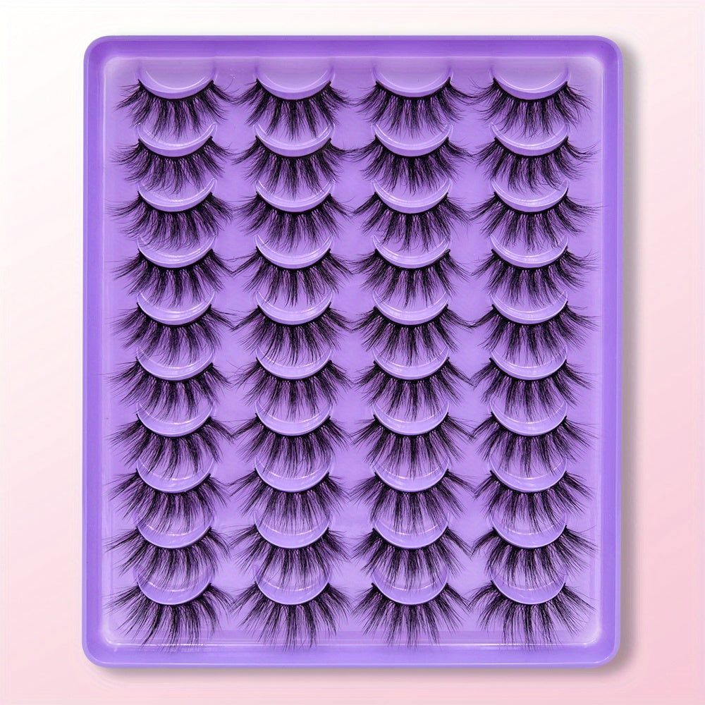 20 Pairs 3D Mink False Eyelashes for Long Lasting Voluminous Look