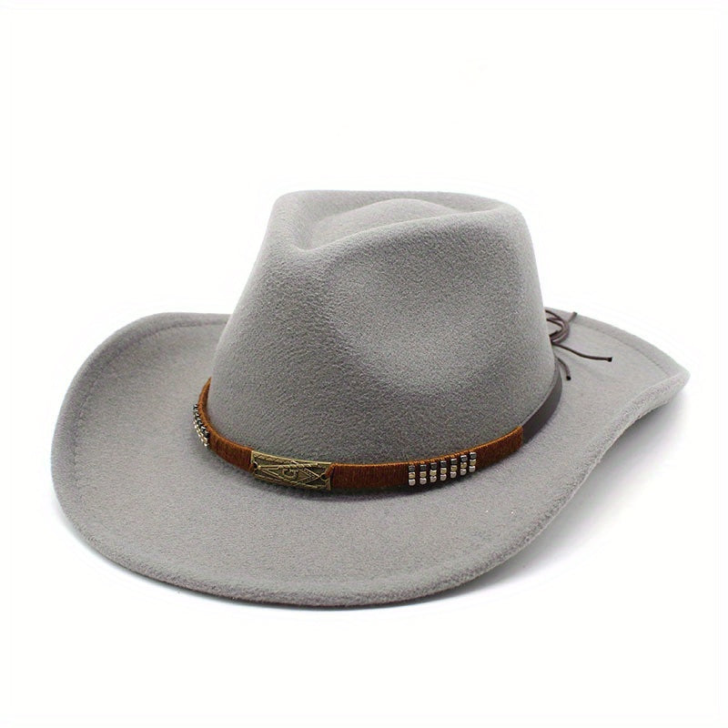 Men's British Style Jazz Hat Coffee Woolen Top Hat