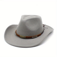 Men's British Style Jazz Hat Coffee Woolen Top Hat